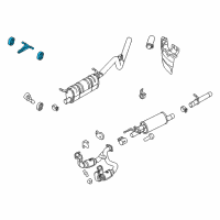 OEM 2022 Ford F-250 Super Duty Muffler Center Bracket Diagram - HC3Z-5A246-D