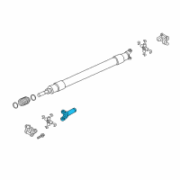 OEM 2017 Ford F-350 Super Duty Slip Yoke Diagram - HC3Z-4841-D