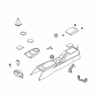 OEM Hyundai Hinge-Arm Rest, LH Diagram - 84666-2C000