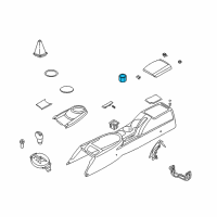 OEM 2008 Hyundai Tiburon Cup Holder Assembly Diagram - 84670-2C000