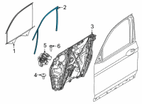 OEM 2022 BMW X6 WINDOW GUIDE, LEFT FRONT DOO Diagram - 51-33-7-437-771