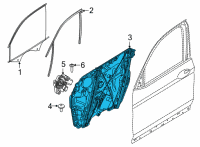 OEM BMW X6 CARRIER, DOOR FRONT LEFT Diagram - 51-33-9-879-391