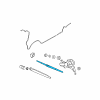 OEM 2018 Hyundai Tucson Blade Assembly-Wiper, Rear Diagram - 2BH09-AK014-R