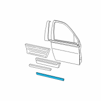 OEM 2006 Ford Freestar Body Side Molding Diagram - 2F2Z-1620878-AAA