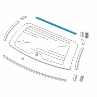 OEM Honda Odyssey Rubber, RR. Windshield Dam (5X5) (Std) Diagram - 73226-SZW-000