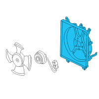 OEM 2002 Honda Civic Shroud, Air Conditioner Diagram - 38615-PNF-E01