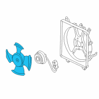 OEM 2005 Honda Civic Fan, Cooling Diagram - 38611-PRA-005