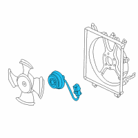 OEM 2004 Honda Civic Motor, Cooling Fan Diagram - 19030-PNF-003