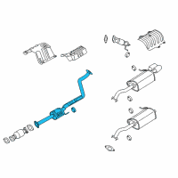 OEM 2014 Hyundai Elantra Center Exhaust Pipe Diagram - 28650-3X401
