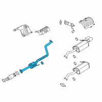 OEM Hyundai Elantra Center Exhaust Pipe Diagram - 28650-3X400