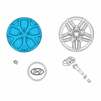 OEM 2020 Hyundai Veloster N Wheel Alloy Diagram - 52910-K9000