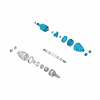 OEM 1995 Buick Regal Joint Kit, Front Wheel Drive Shaft Tri-Pot (W/Boot) Diagram - 26044411