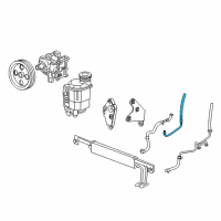 OEM 2005 Dodge Ram 2500 Line-Power Steering Pressure Diagram - 52122339AC