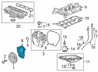 OEM 2022 Cadillac XT5 Lower Timing Cover Diagram - 55486913