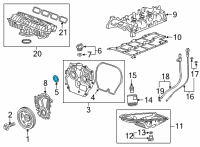 OEM Cadillac Upper Timing Cover Seal Diagram - 55486668