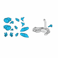 OEM 2011 Honda Accord Foglight Assembly, Passenger Side Diagram - 08V31-TA0-100A1