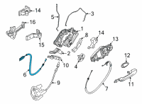 OEM 2022 BMW X6 REAR DOOR HANDLE BOWDEN CABL Diagram - 51-21-7-474-631