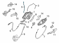 OEM 2022 BMW X6 OPERATING ROD, DOOR REAR LEF Diagram - 51-22-7-474-617