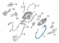 OEM 2022 BMW X6 BOWDEN CABLE, OUTSIDE DOOR H Diagram - 51-22-7-474-621