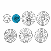 OEM Chrysler Wheel Center Cap Diagram - 1XH44SZ0AA