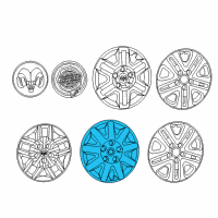 OEM 2011 Chrysler Town & Country Wheel Cover Diagram - 4743813AC
