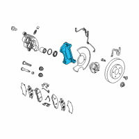 OEM Cadillac XT5 Caliper Support Diagram - 13509700