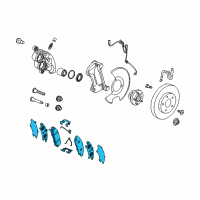 OEM 2022 Cadillac XT6 Front Pads Diagram - 85158190