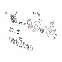 OEM 2018 Buick Enclave Seal Kit-Front Brake Caliper Guide Pinion Diagram - 13509705