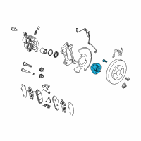 OEM 2020 Cadillac XT5 Hub & Bearing Diagram - 13536110