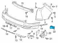 OEM 2022 Honda CR-V Sensor Assembly-(Black Gloss 5) Diagram - 39680-TEX-Y11ZP