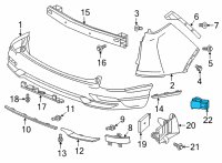 OEM Honda CR-V Sensor Assembly-(Black Gloss 5) Diagram - 39680-TEX-Y11ZP