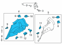 OEM 2021 Hyundai Santa Fe TRIM ASSY-LUGGAGE SIDE RH Diagram - 85740-S1420-NNB