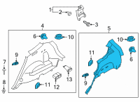 OEM 2021 Hyundai Santa Fe TRIM ASSY-LUGGAGE SIDE LH Diagram - 85730-S1400-NNB