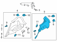 OEM 2022 Hyundai Santa Fe TRIM ASSY-LUGGAGE SIDE LH Diagram - 85730-S1400-NNB