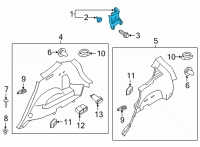 OEM 2022 Hyundai Santa Fe TRIM ASSY-RR PILLAR LH Diagram - 85850-S1210-YYU