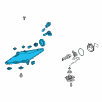 OEM Acura ZDX Headlight Unit Diagram - 33101-SZN-A01