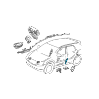 OEM Lexus RX400h Sensor Assy, Side Air Bag, LH Diagram - 89830-0E010