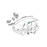 OEM Lexus RX330 Sensor, Air Bag, Rear RH Diagram - 89833-48020
