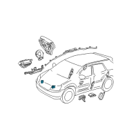 OEM Lexus RX330 Sensor, Air Bag, Front Diagram - 89173-49295
