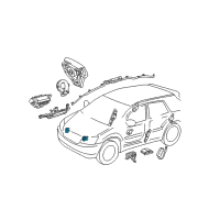 OEM 2008 Lexus RX350 Sensor, Air Bag, Front Diagram - 89173-49295