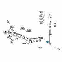 OEM 2009 Honda Fit Bush, Rear Damper (Lower) Diagram - 52622-TG5-C01