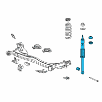 OEM 2010 Honda Insight Shock Absorber, Rear Diagram - 52610-TM8-305