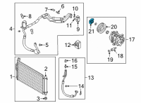 OEM 2018 Hyundai Tucson Disc & Hub Assembly-A/C Compressor Diagram - 97644-M0000