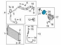OEM 2021 Hyundai Veloster PULLEY Assembly-Air Conditioning Compressor Diagram - 97643-M0000