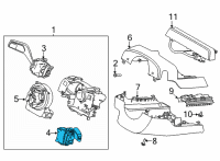 OEM 2022 Ford Mustang Mach-E Wiper Switch Diagram - LB5Z-17A553-BA
