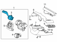 OEM 2021 Ford Mustang Mach-E Signal Switch Diagram - LB5Z-13341-AA