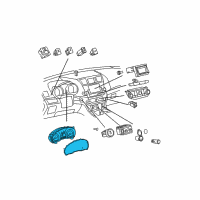 OEM 2010 Toyota Highlander Speedometer Cluster Diagram - 83800-48E40