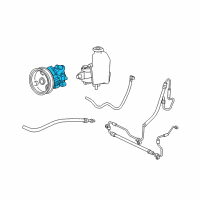 OEM 2007 Jeep Grand Cherokee Power Steering Pump With Pulley Diagram - 5290778AA