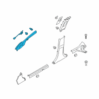 OEM 2014 Kia Rio Trim Assembly-Front Pillar Diagram - 858101W162HCS