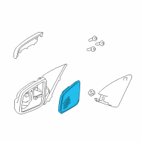 OEM 2011 Chevrolet Caprice Glass, Outside Rear View Mirror (W/Backing Plate) Diagram - 92214580